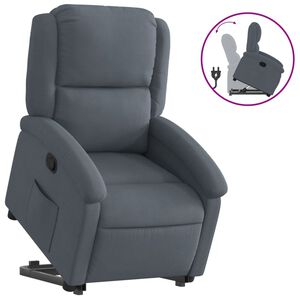 vidaXL Stand up Recliner Chair Black Velvet