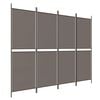 vidaXL 4-Panel Room Divider Anthracite 200x200 cm Fabric