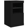 vidaXL Sideboard with LED Lights Black 123x37x67 cm