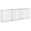 vidaXL Gabion Basket with Cover 300x50x100 cm Galvanised Iron