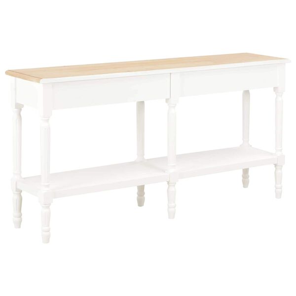 vidaXL Table with Drawer White Wood