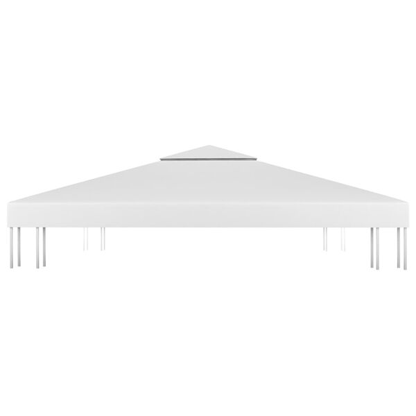 vidaXL 2-Tier Gazebo Top Cover 310 g/m² 4x3 m White