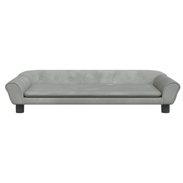 vidaXL Dog Bed Light Grey 100x50x21 cm Velvet