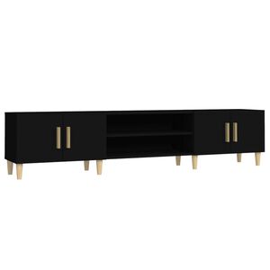 vidaXL TV Cabinet Black 180x31,5x40 cm Engineered Wood