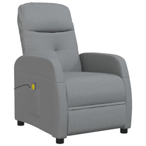 vidaXL Massage Chair | Light grey | Polyester, Iron | Regular