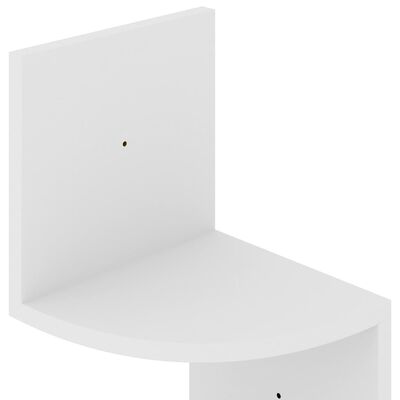 vidaXL Wall Corner Shelf White 19x19x123 cm Engineered Wood