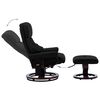 vidaXL Massage Reclining Chair Black Faux Leather and Bentwood