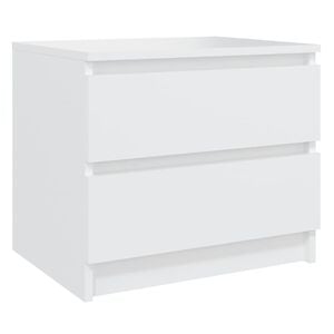 vidaXL Bed Cabinet White 50x39x43,5 cm Engineered Wood