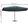 vidaXL Garden Parasol Green Aluminium 500 cm