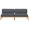 vidaXL Sofa Set with Cushion Plain 2 pcs Anthracite Solid Acacia Wood