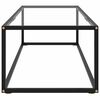 vidaXL Coffee Table Black with Tempered Glass 120x60x35 cm