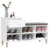 vidaXL Shoe Cabinet White 102x36x60 cm Engineered Wood