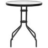 vidaXL 3 Piece Garden Dining Set Black