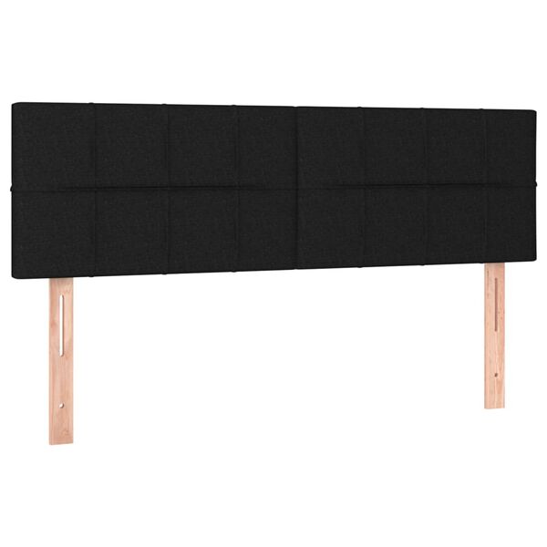 vidaXL Headboards Black 144x5x78/88 cm Fabric