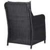 vidaXL 7 Piece Garden Dining Set Poly Rattan Black