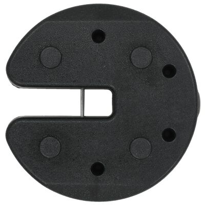 vidaXL Gazebo Weight Plates 4 pcs Black 220x50 mm Concrete