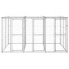 vidaXL Outdoor Dog Kennel Galvanised Steel with Roof 7.26 m&sup2;