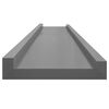 vidaXL Wall Shelves 2 pcs Grey 115x9x3 cm