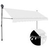 vidaXL Retractable Awning | Cream | 100% polyester with PU coating, steel