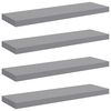 vidaXL Floating Wall Shelves 4 pcs Grey 80x23.5x3.8 cm MDF