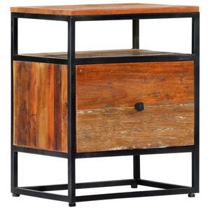 vidaXL Bedside Cabinet | Multicolour | Solid reclaimed wood | Small