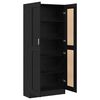 vidaXL Book Cabinet Black Oak 82.5 x 30.5 x 185 cm Engineered Wood