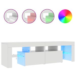vidaXL TV Cabinet | High gloss white | Engineered wood | 140 x 36.5 x 40 cm
