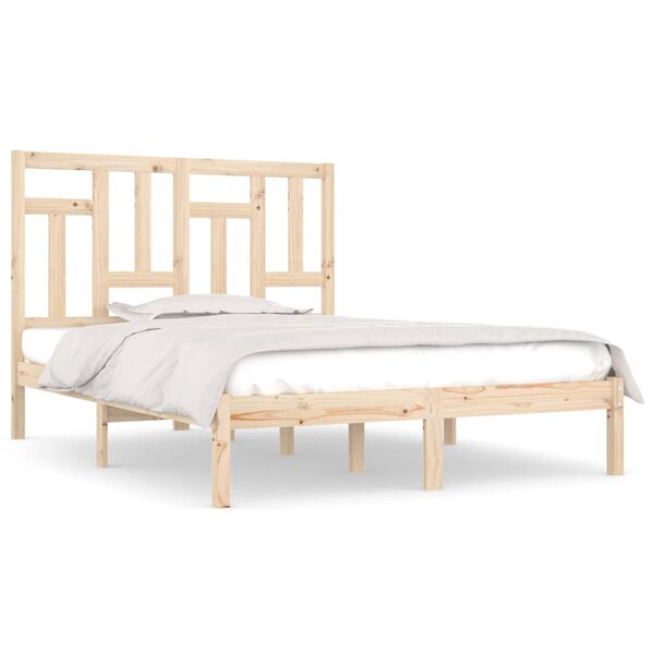 vidaXL Bed Frame without Mattress 135x190 cm Double Solid Wood