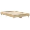 vidaXL Bed Frame No Mattress Sonoma Oak 135x190 cm Double Engineered Wood