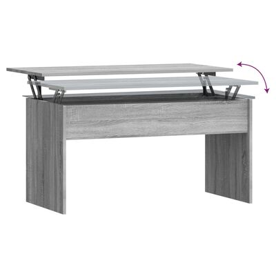 vidaXL Coffee Table Grey Sonoma 102x50.5x52.5 cm Engineered Wood