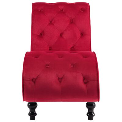 vidaXL Chaise Lounge Red Velvet