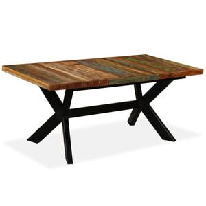 vidaXL Dining Table | Various shades of wood, Steel