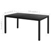 vidaXL 7 Piece Garden Dining Set PVC Rattan Black