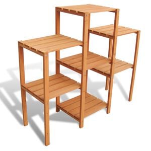 vidaXL Planter | Brown | Solid fir wood | 97x31x87 cm | Shelving | Plant Stand