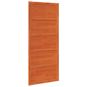 vidaXL Barn Door 90 x 2.5 x 208 cm Solid Pine Wood Wax Brown