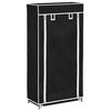 vidaXL Fabric Shoe Cabinet with Cover 58 x 28 x 106 cm Black