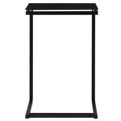 vidaXL Side Table Black 40x40x60 cm Tempered Glass