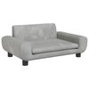 vidaXL Kids Sofa Light Grey 70x45x33 cm Velvet