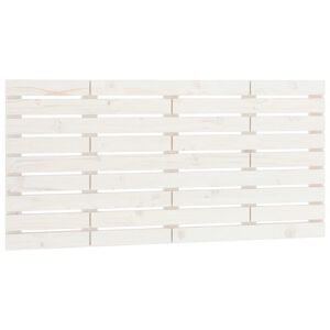 vidaXL Wall Headboard White 141x3x63 cm Solid Wood Pine