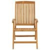 vidaXL Reclining Garden Chairs with Cushions 4 pcs Solid Wood Teak
