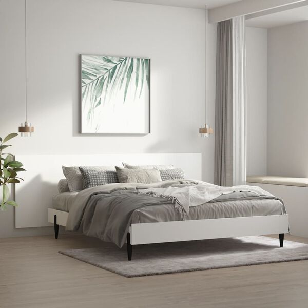 vidaXL Wall Headboard White 240x1.5x80 cm Engineered Wood