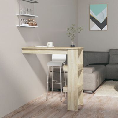 vidaXL Wall Bar Table Sonoma Oak 102x45x103.5 cm Engineered Wood