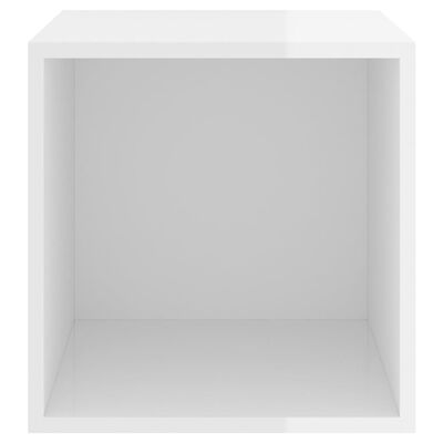 vidaXL Wall Cabinets 4 pcs High Gloss White 37x37x37 cm Engineered Wood
