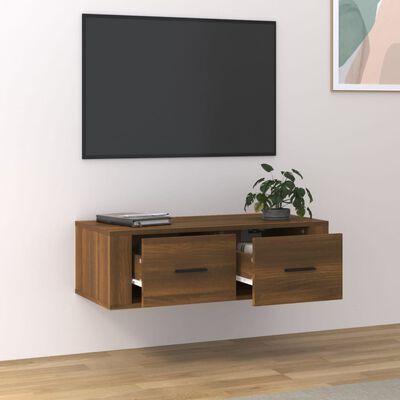 vidaXL Hanging TV Cabinet Brown Oak 80x36x25 cm Engineered Wood