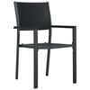 vidaXL Garden Chairs 4 pcs Black Plastic Rattan Look