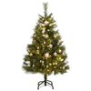 vidaXL Artificial Hinged Christmas Tree 150 LEDs & Ball Set 120 cm
