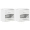 vidaXL Bedside Cabinets 2 pcs with Drawer White 39x28x41 cm