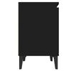 vidaXL Bed Cabinets with Metal Legs Black 40x30x50 cm