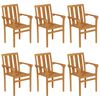 vidaXL 7 Piece Garden Dining Set Solid Teak Wood