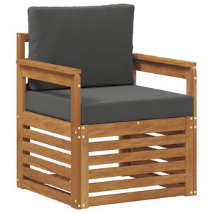 vidaXL Outdoor Sofa Set Solid Acacia Wood and Polyester